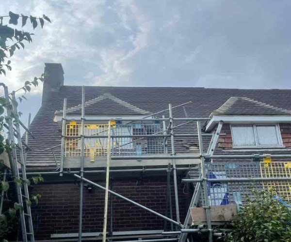 This is a photo of a pitched roof which is newly installed. Works carried out by JYT Roofing Hitchin